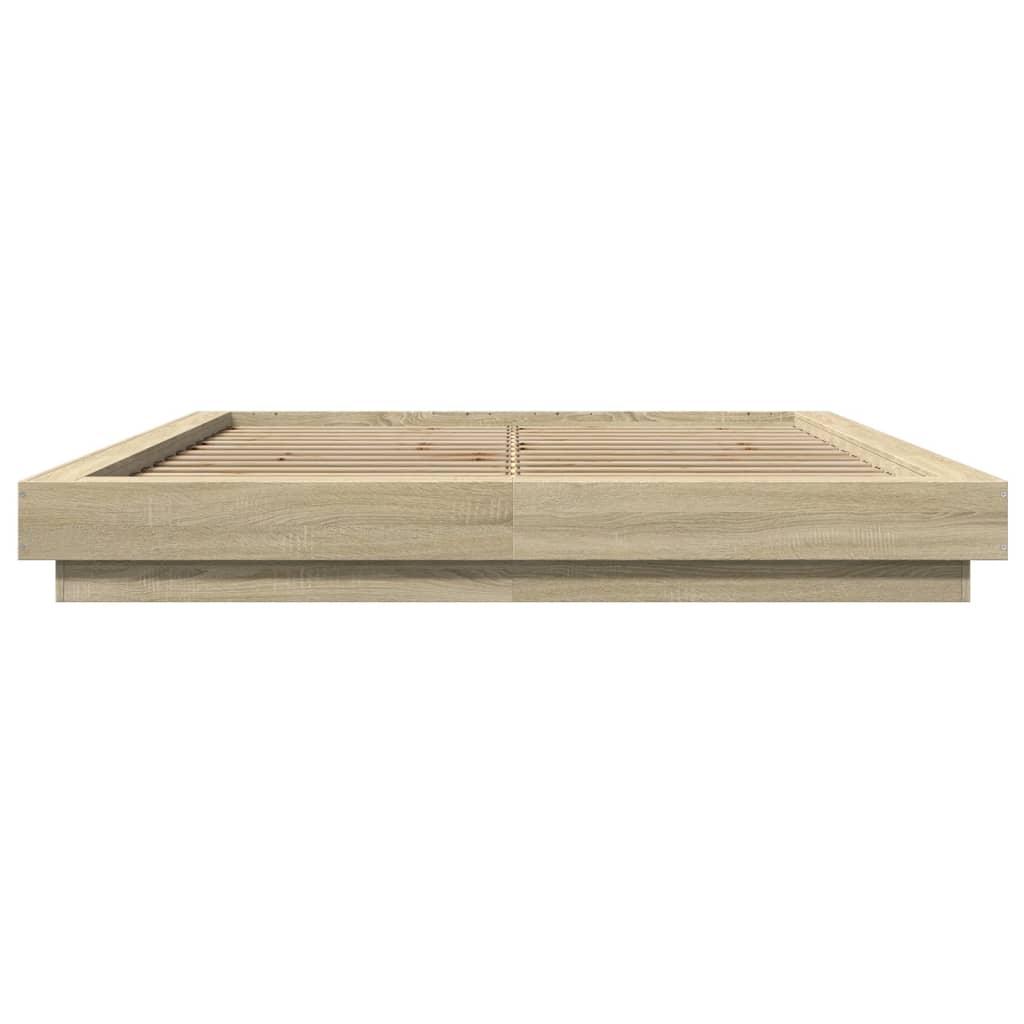 Bed Frame without Mattress Sonoma Oak 160x200 cm