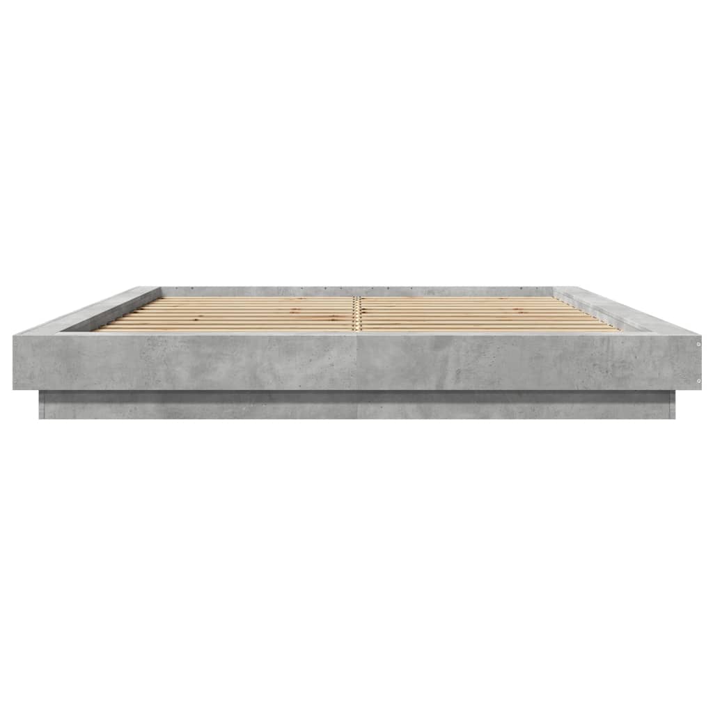 Bed Frame without Mattress Concrete Grey 160x200 cm