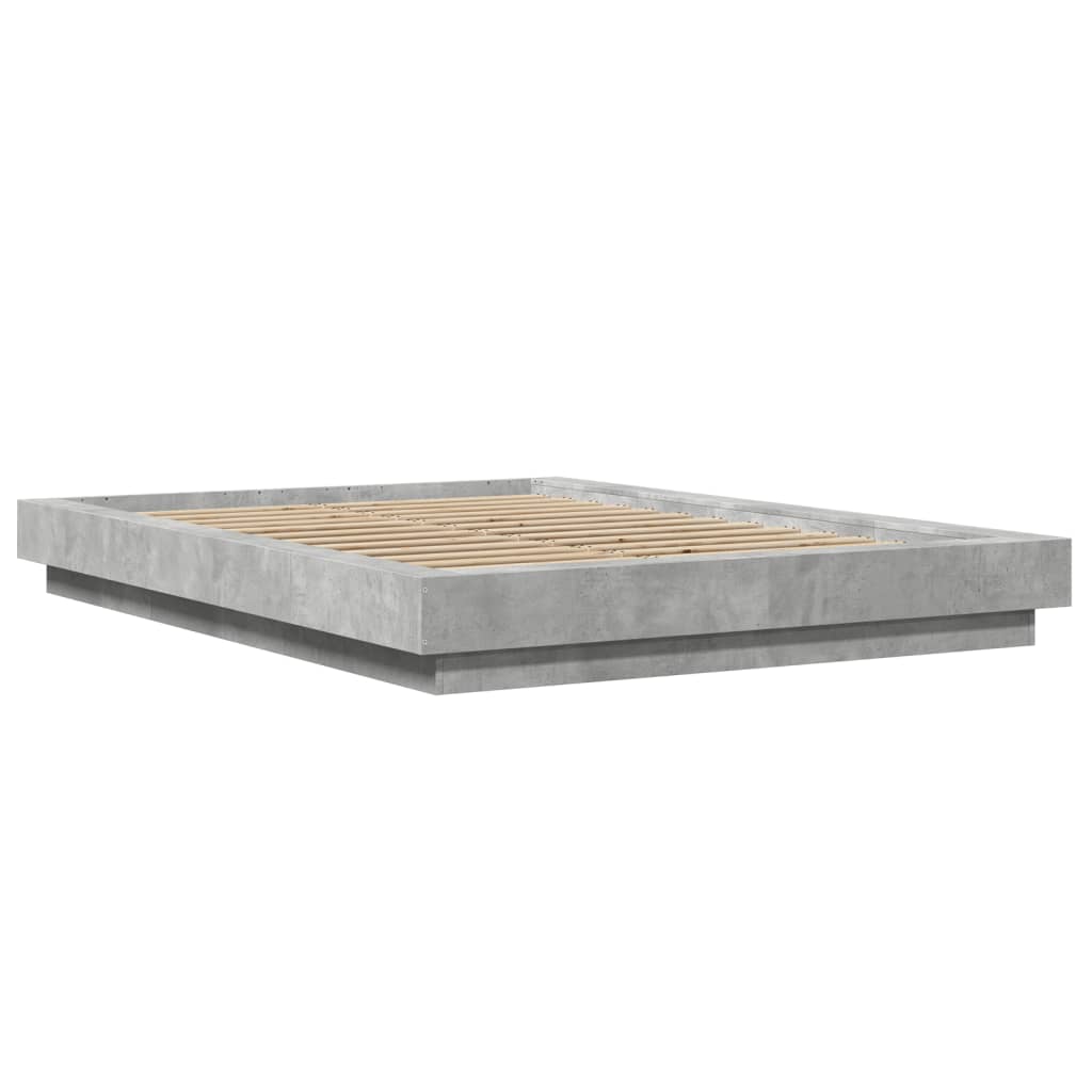 Bed Frame without Mattress Concrete Grey 140x200 cm