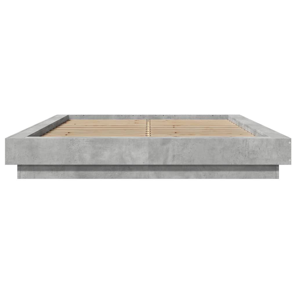 Bed Frame without Mattress Concrete Grey 140x200 cm