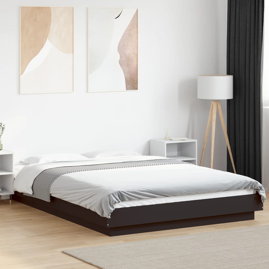 Bed Frame without Mattress Black 120x200 cm