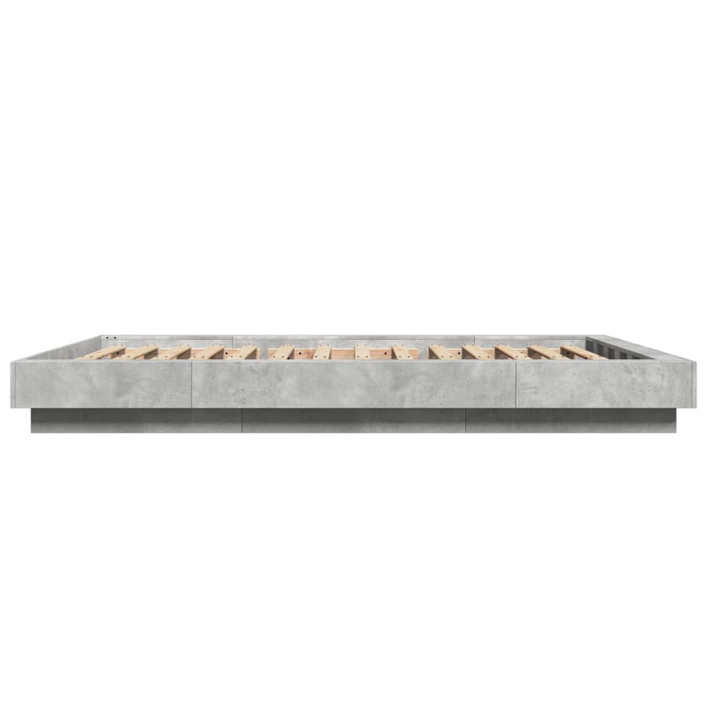 Bed Frame without Mattress Concrete Grey 120x200 cm