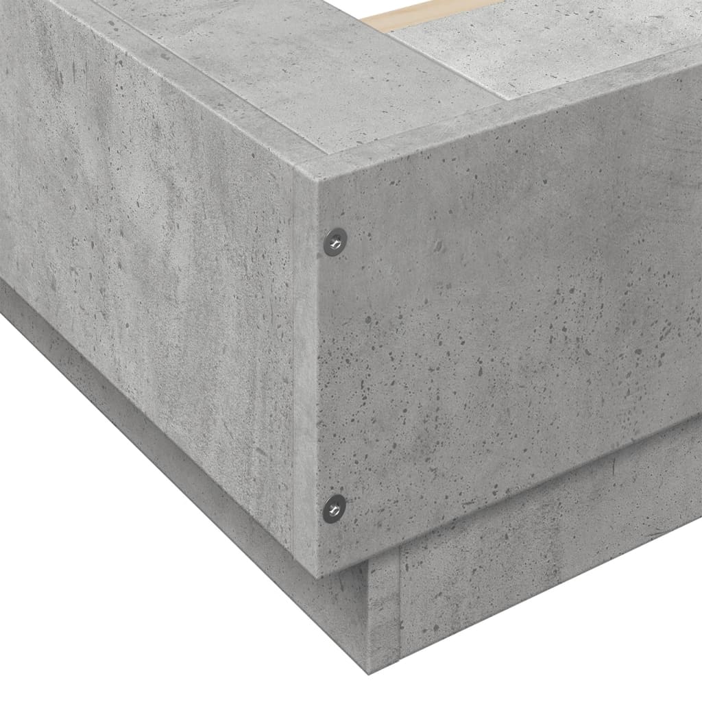 Bed Frame without Mattress Concrete Grey 120x200 cm