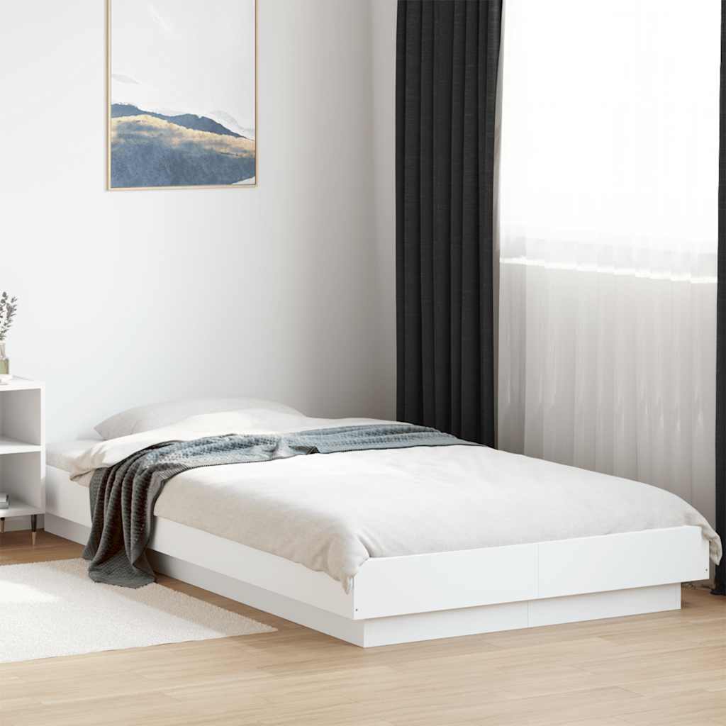 Bed Frame without Mattress White 100x200 cm
