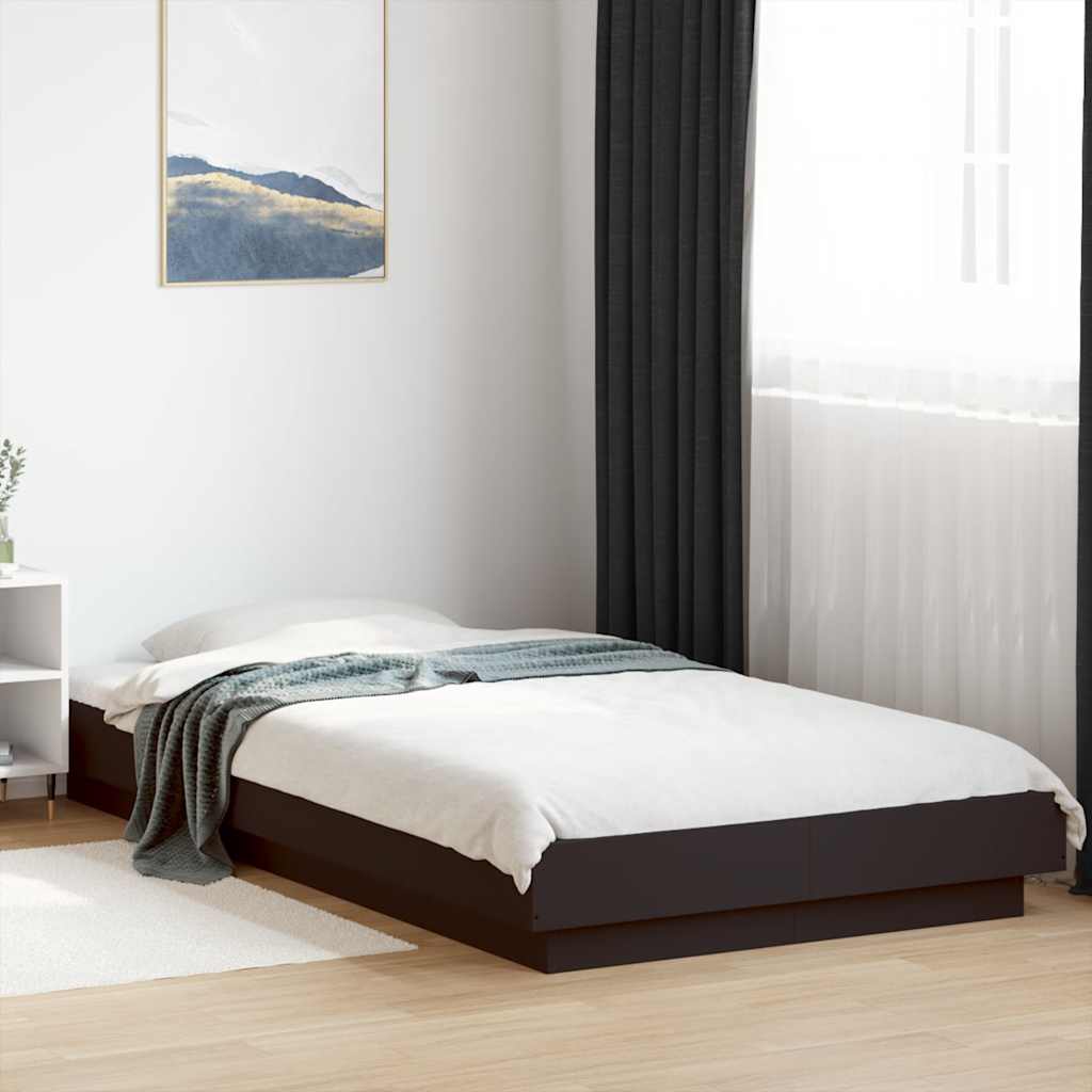 Bed Frame without Mattress Black 100x200 cm