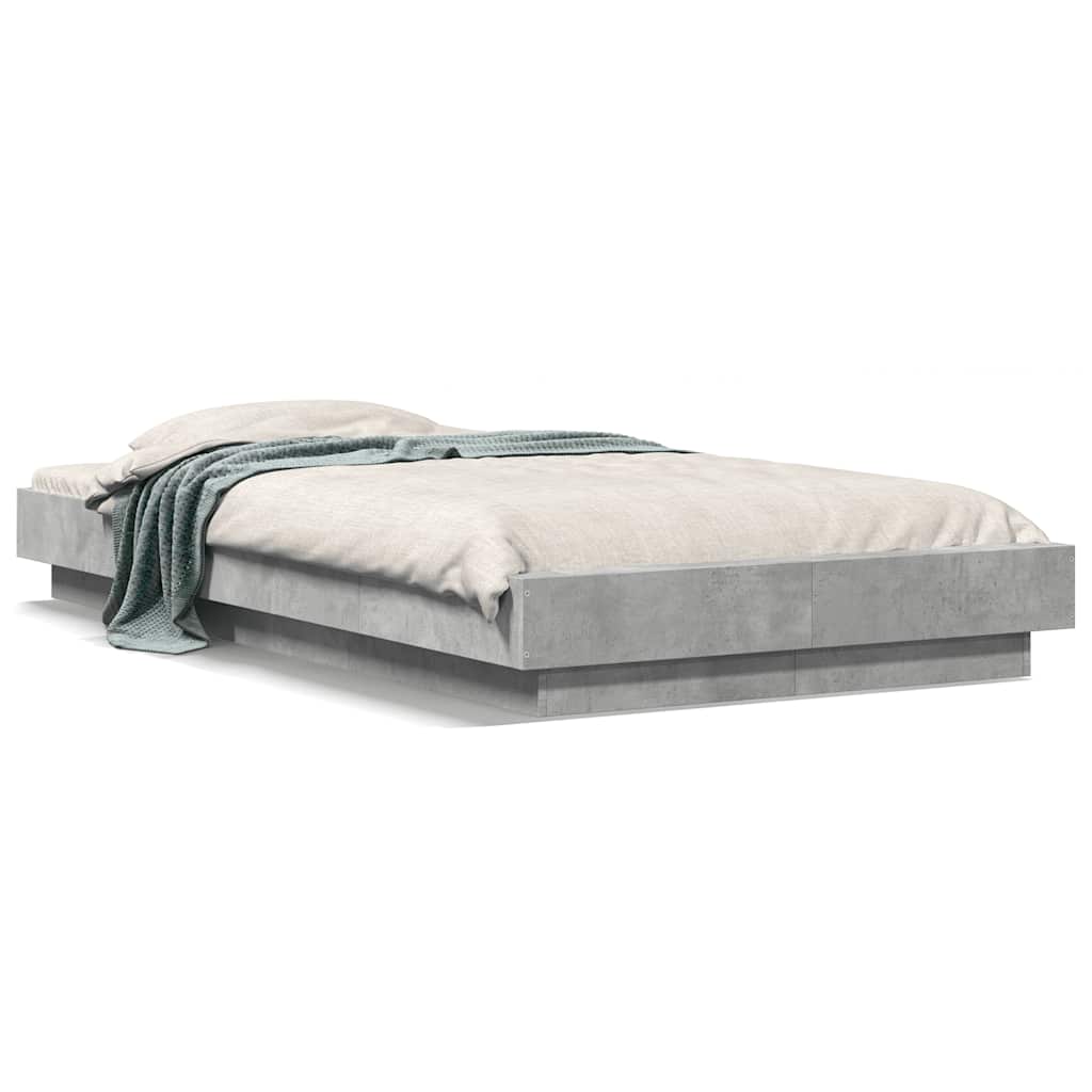 Bed Frame without Mattress Concrete Grey 100x200 cm