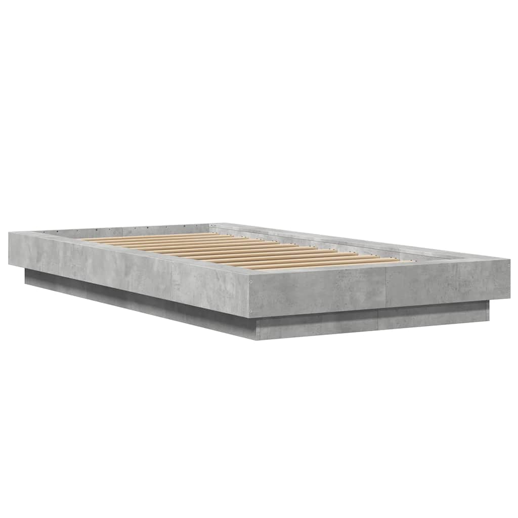 Bed Frame without Mattress Concrete Grey 100x200 cm