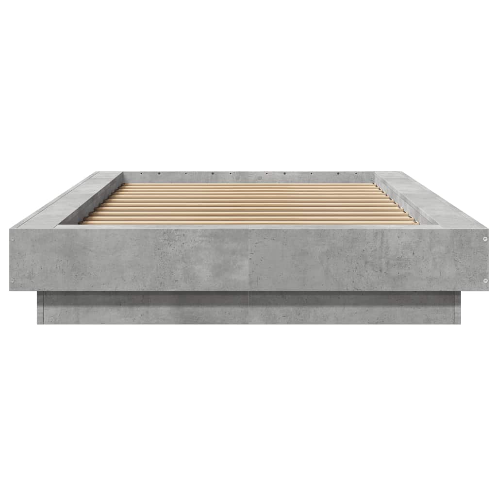 Bed Frame without Mattress Concrete Grey 100x200 cm