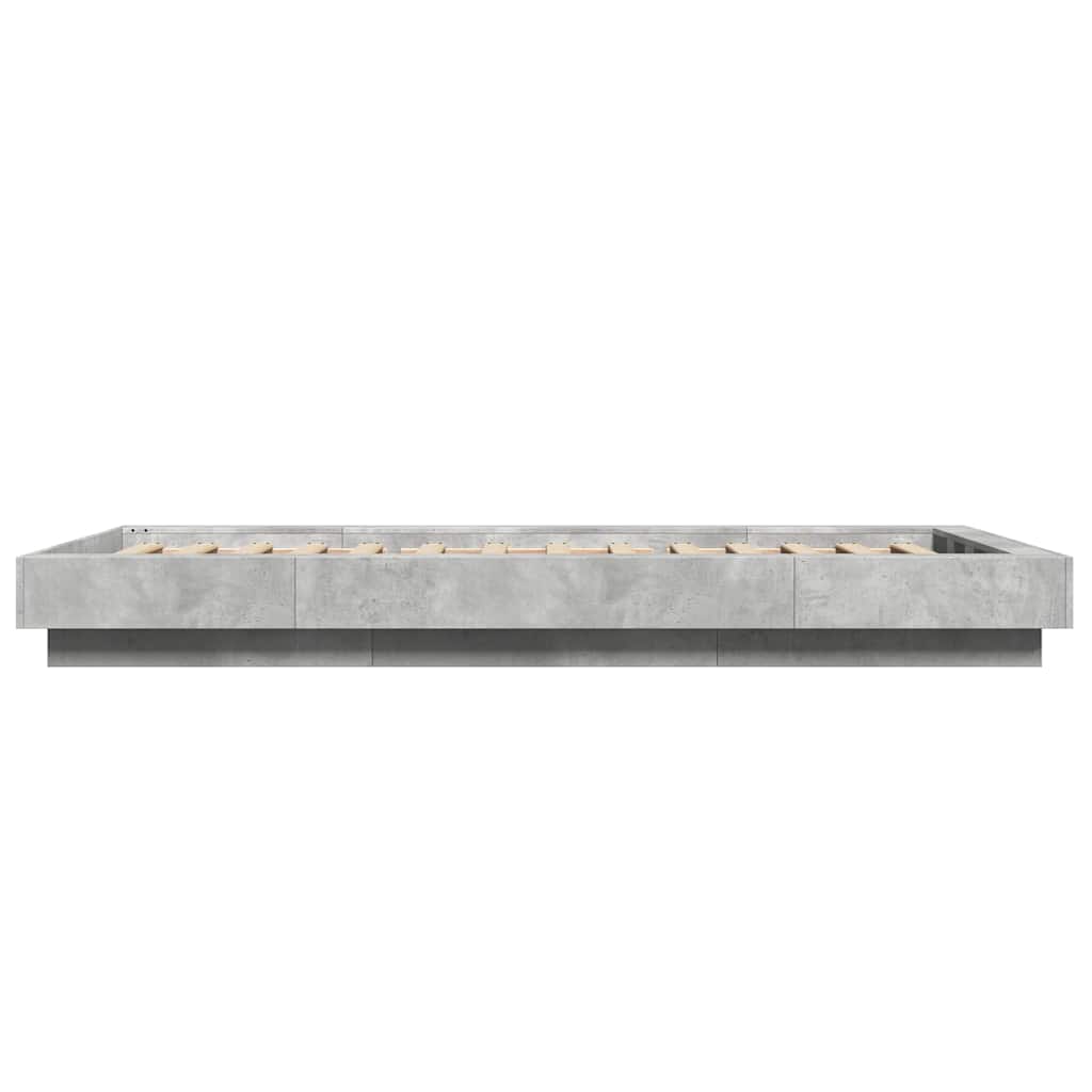 Bed Frame without Mattress Concrete Grey 100x200 cm