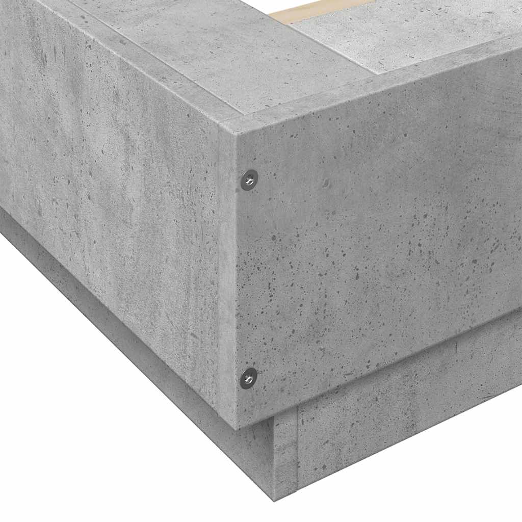 Bed Frame without Mattress Concrete Grey 100x200 cm