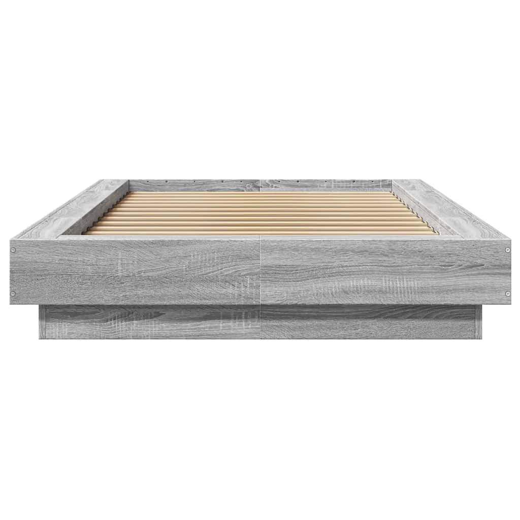 Bed Frame without Mattress Grey Sonoma 100x200 cm