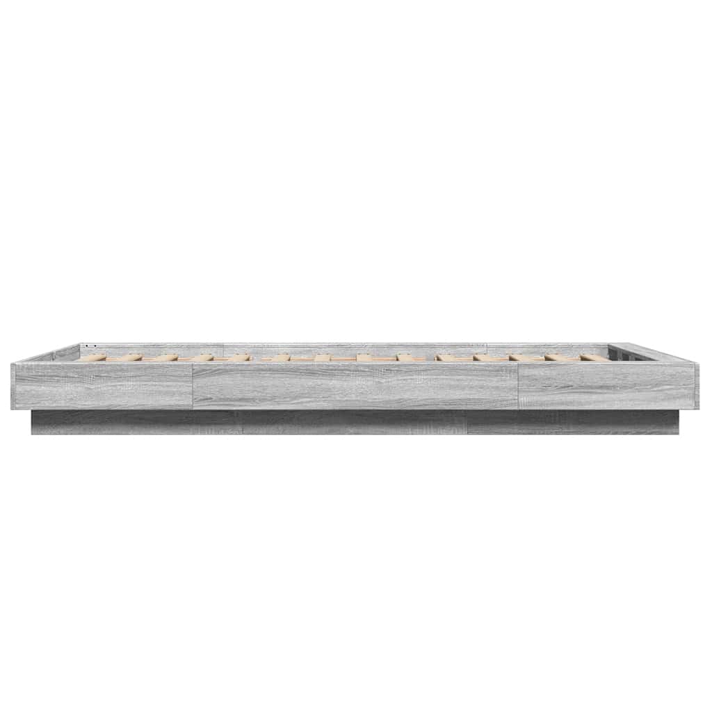Bed Frame without Mattress Grey Sonoma 100x200 cm