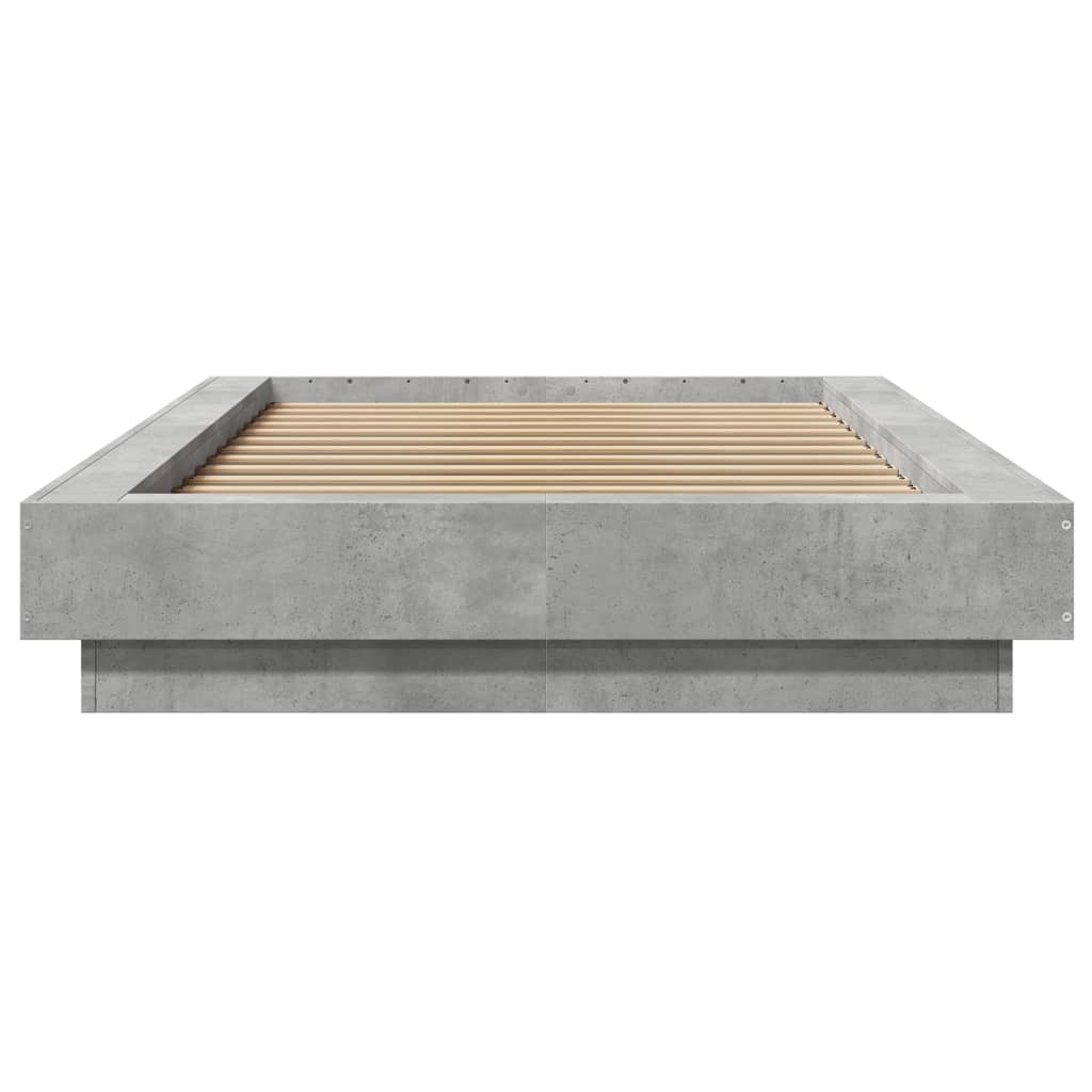 Bed Frame without Mattress Concrete Grey 90x200 cm