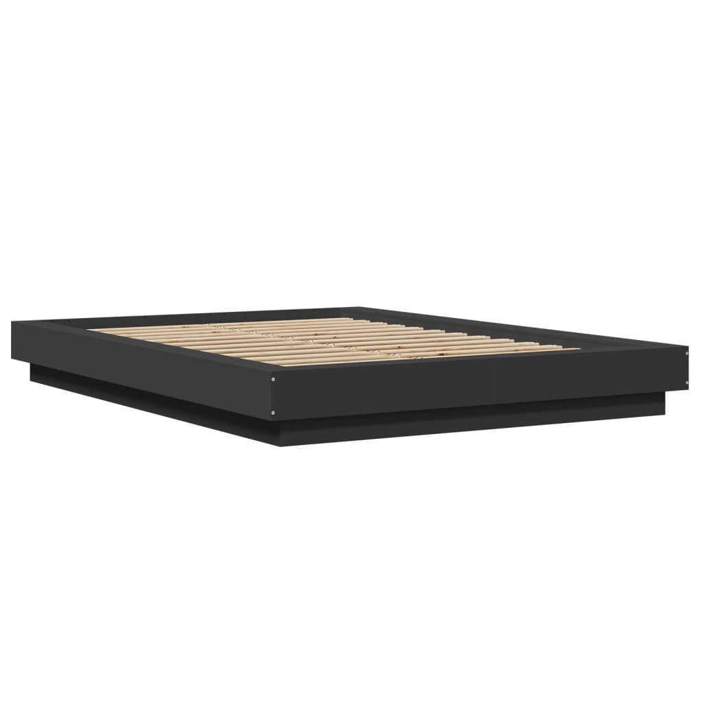 Bed Frame without Mattress Black 140x190 cm