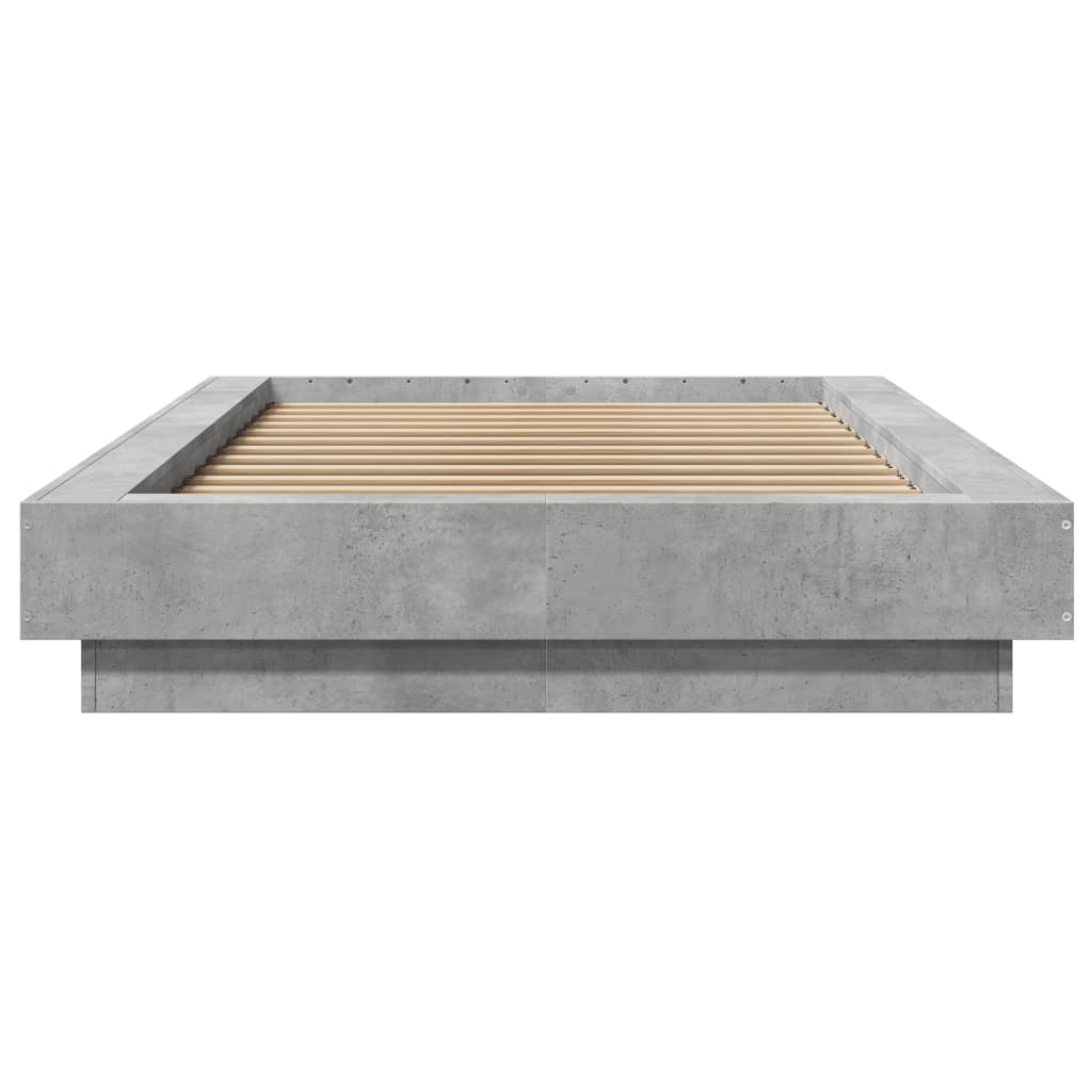 Bed Frame without Mattress Concrete Grey 90x190 cm Single