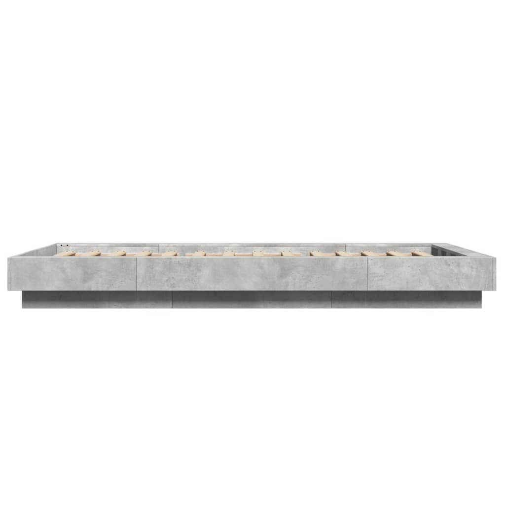 Bed Frame without Mattress Concrete Grey 90x190 cm Single