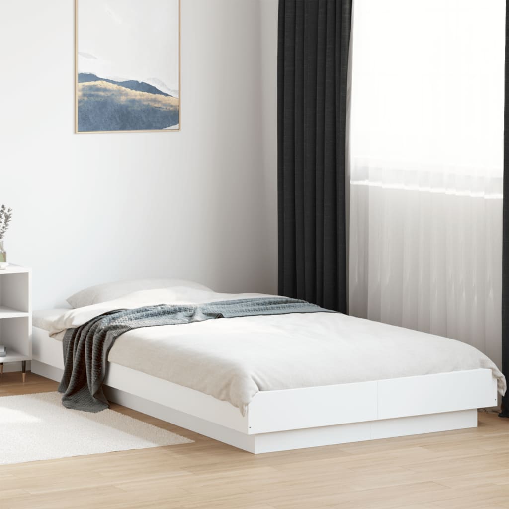Bed Frame without Mattress White 75x190 cm Small Single