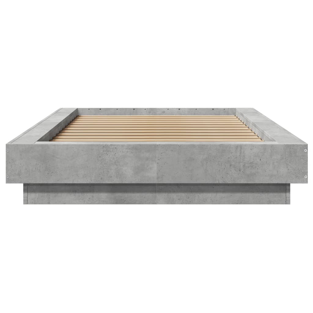 Bed Frame without Mattress Concrete Grey 75x190 cm Small Single