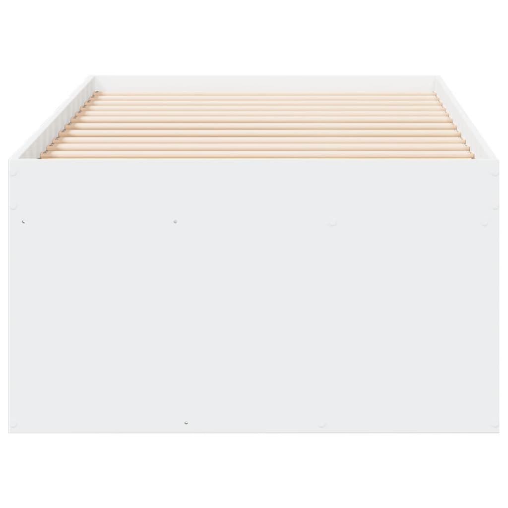 Daybed with Drawers without Mattress White 90x200 cm