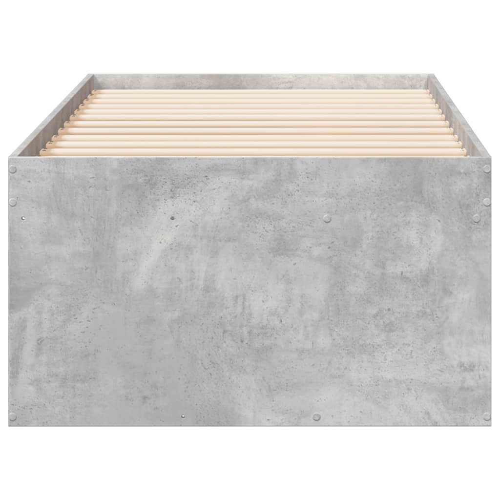 Daybed with Drawers without Mattress Concrete Grey 90x200 cm