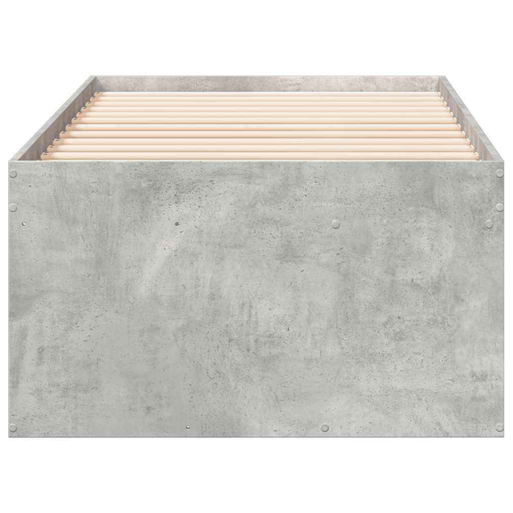 Daybed with Drawers without Mattress Concrete Grey 75x190 cm Small Single