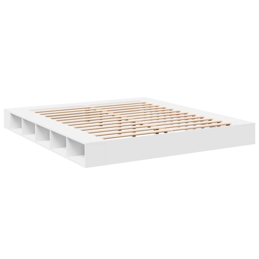 Bed Frame without Mattress White 200x200 cm
