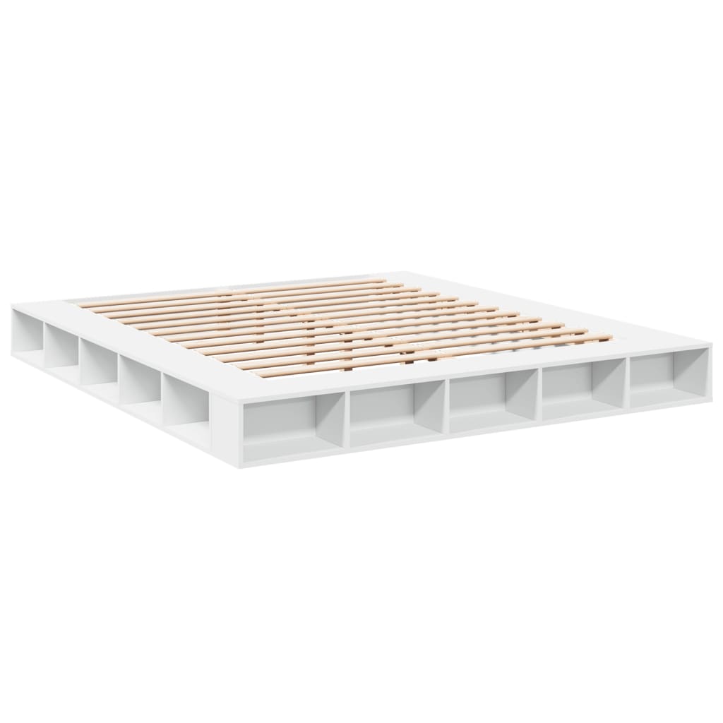 Bed Frame without Mattress White 180x200 cm Super King