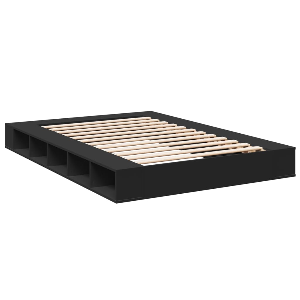 Bed Frame without Mattress Black 160x200 cm