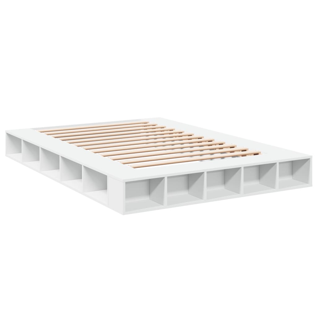 Bed Frame without Mattress White 150x200 cm King Size