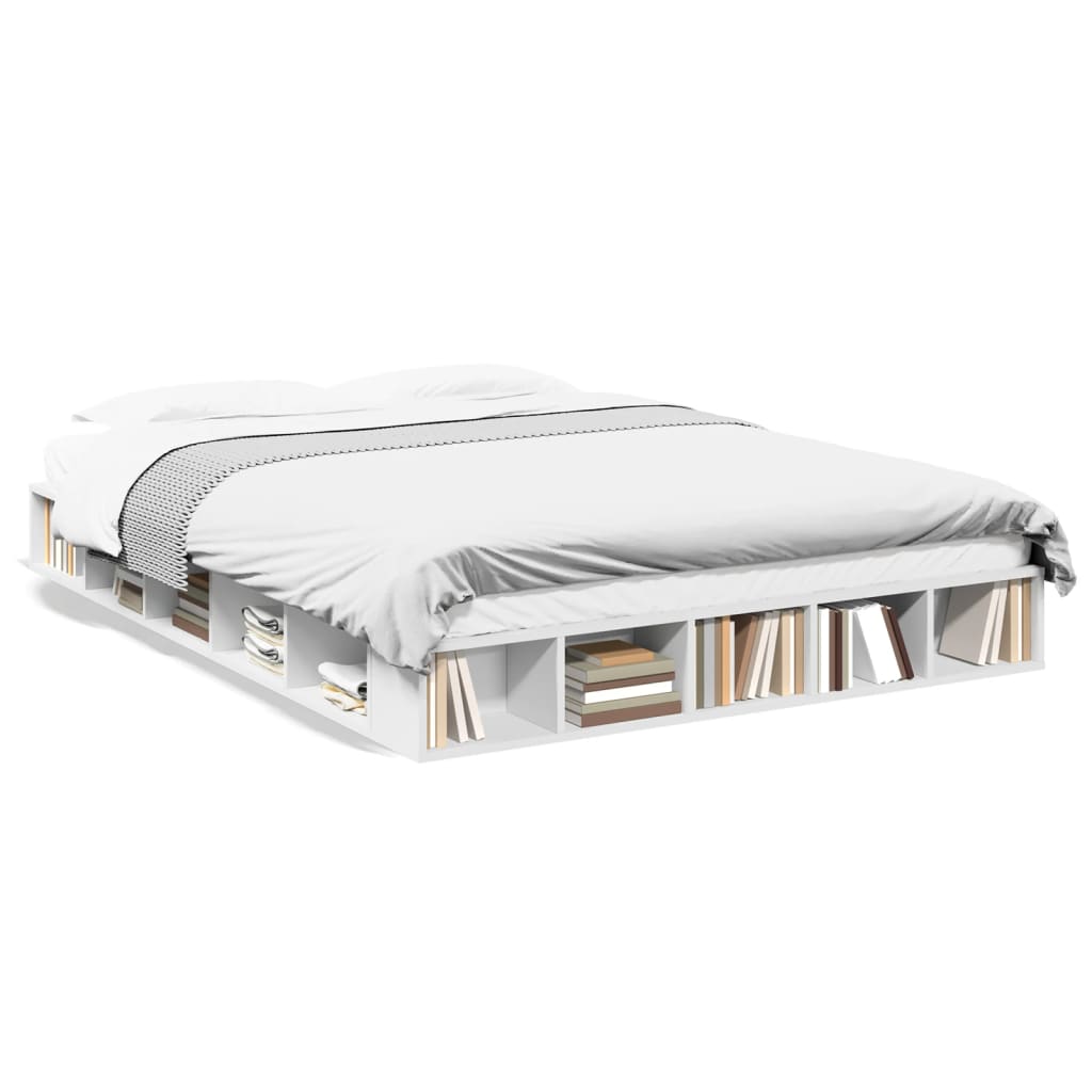 Bed Frame without Mattress White 140x200 cm