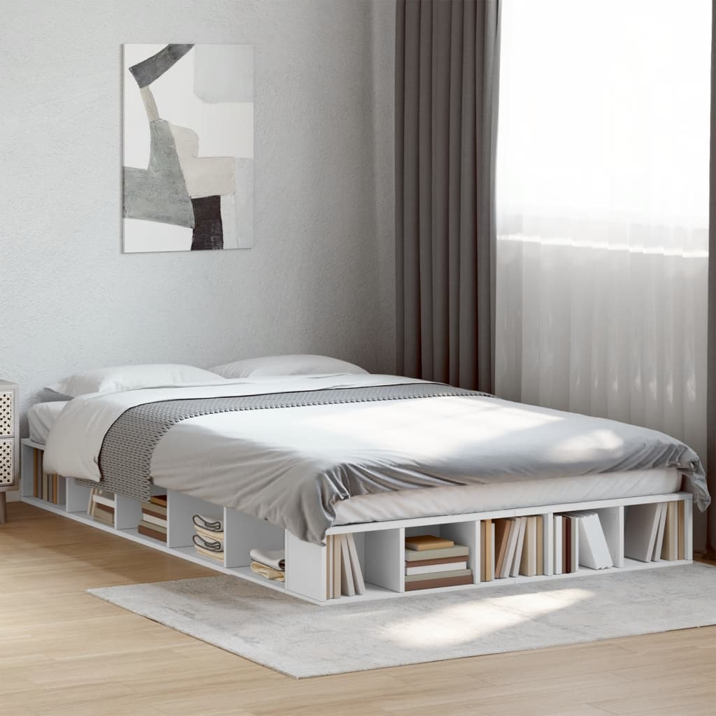 Bed Frame without Mattress White 120x200 cm