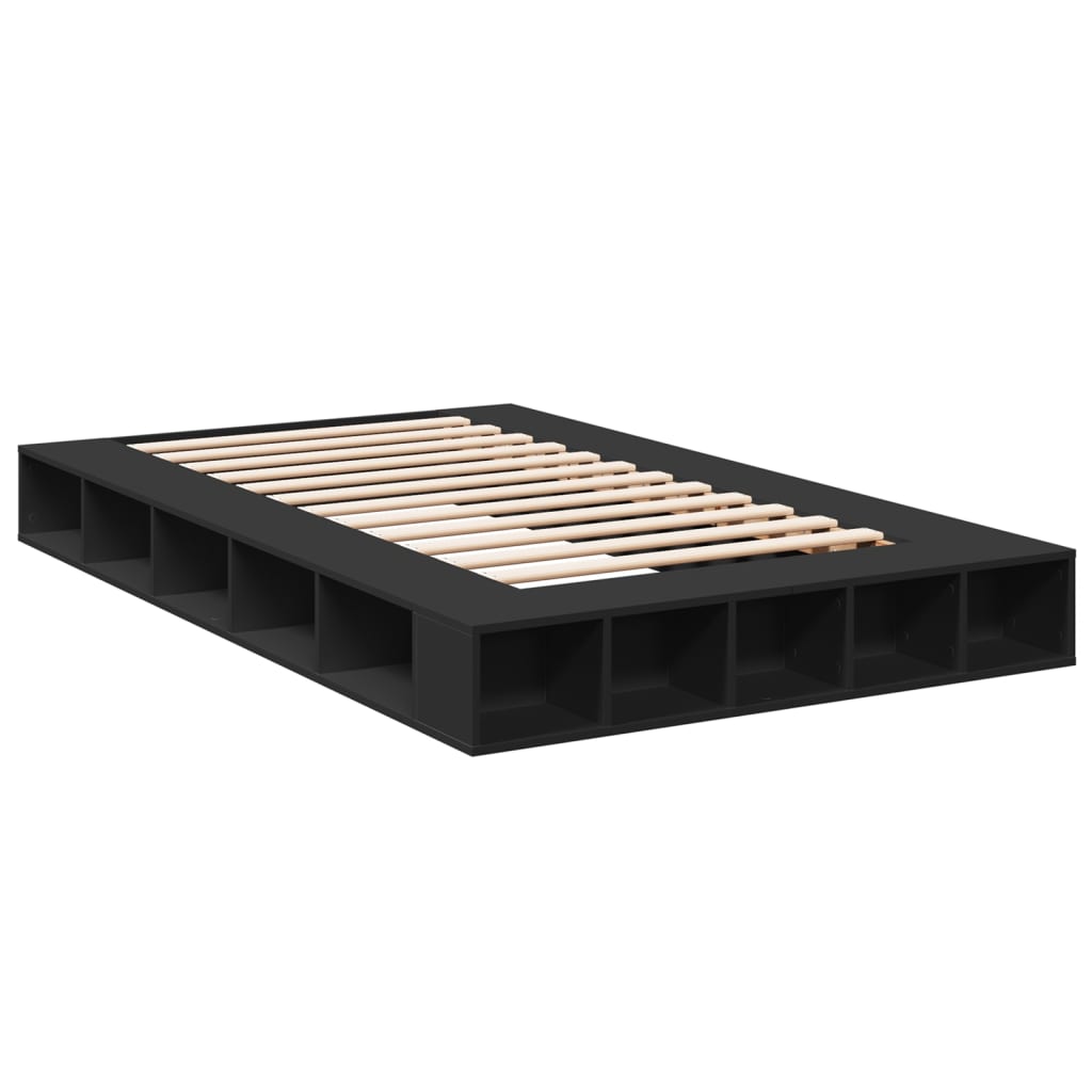 Bed Frame without Mattress Black 120x200 cm
