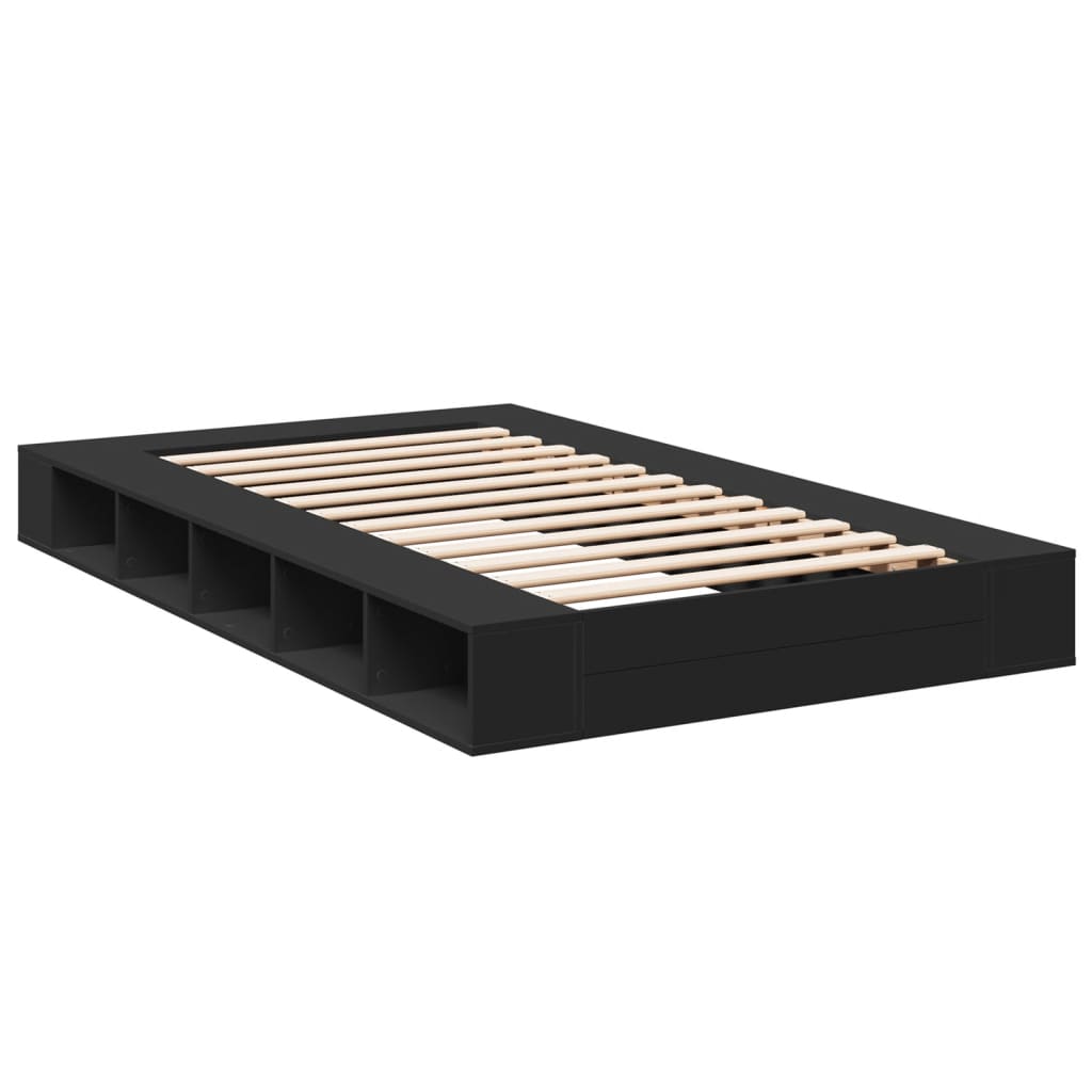 Bed Frame without Mattress Black 120x200 cm