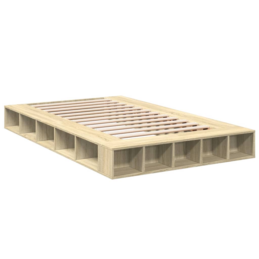 Bed Frame without Mattress Sonoma Oak 120x200 cm