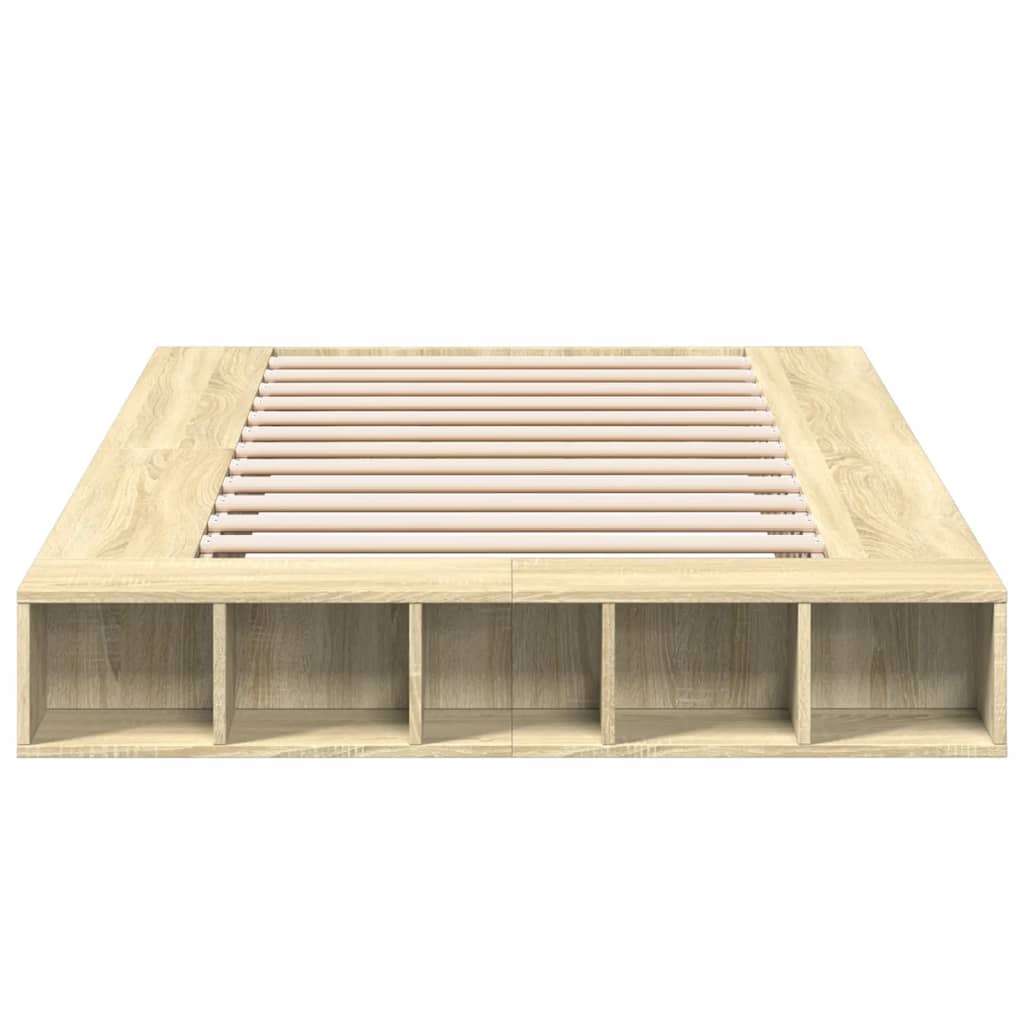 Bed Frame without Mattress Sonoma Oak 120x200 cm