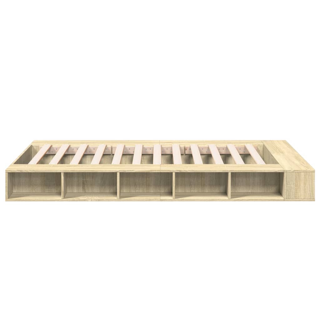 Bed Frame without Mattress Sonoma Oak 120x200 cm