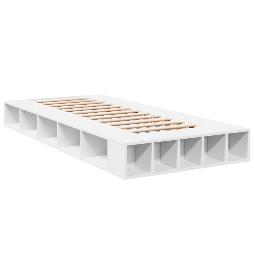 Bed Frame without Mattress White 100x200 cm