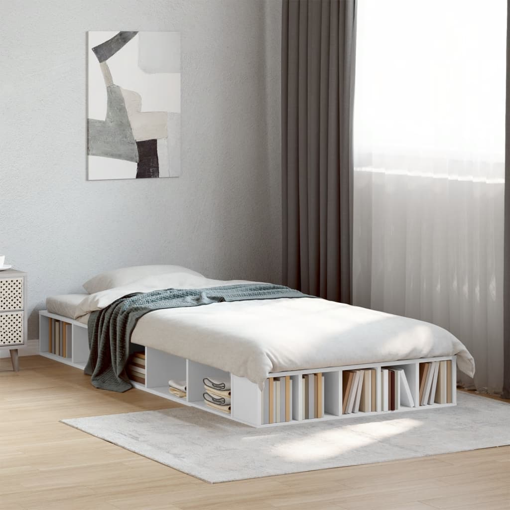Bed Frame without Mattress White 100x200 cm