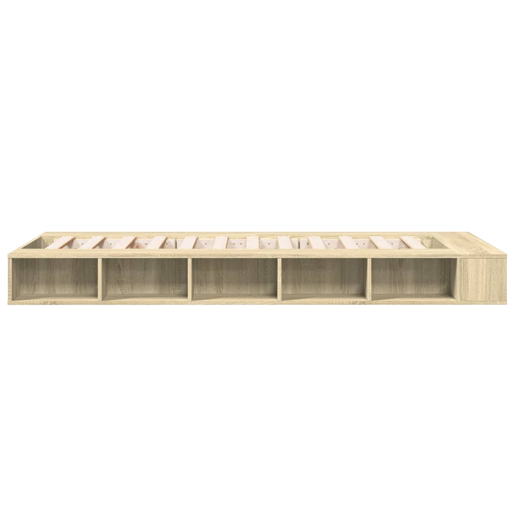 Bed Frame without Mattress Sonoma Oak 100x200 cm