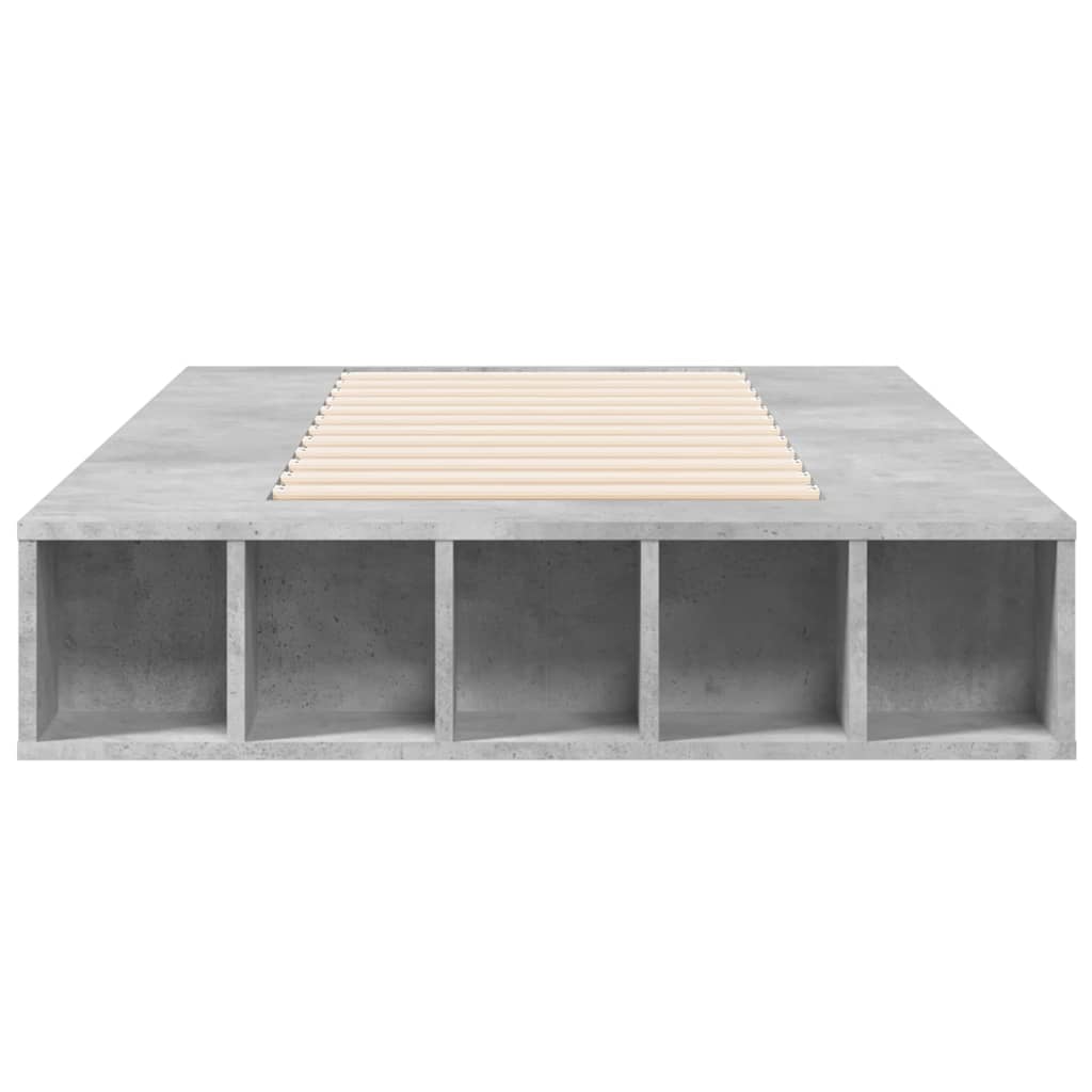 Bed Frame without Mattress Concrete Grey 100x200 cm