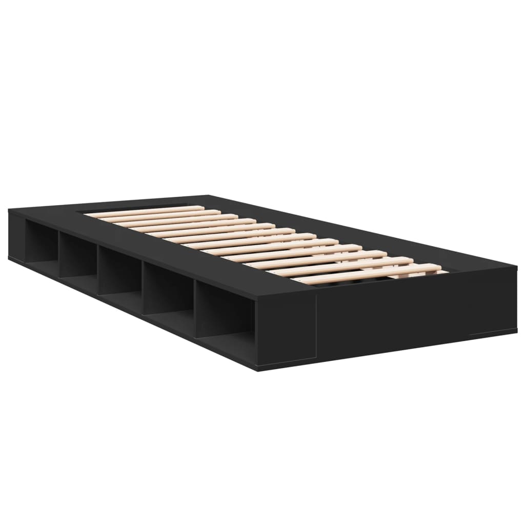 Bed Frame without Mattress Black 90x200 cm