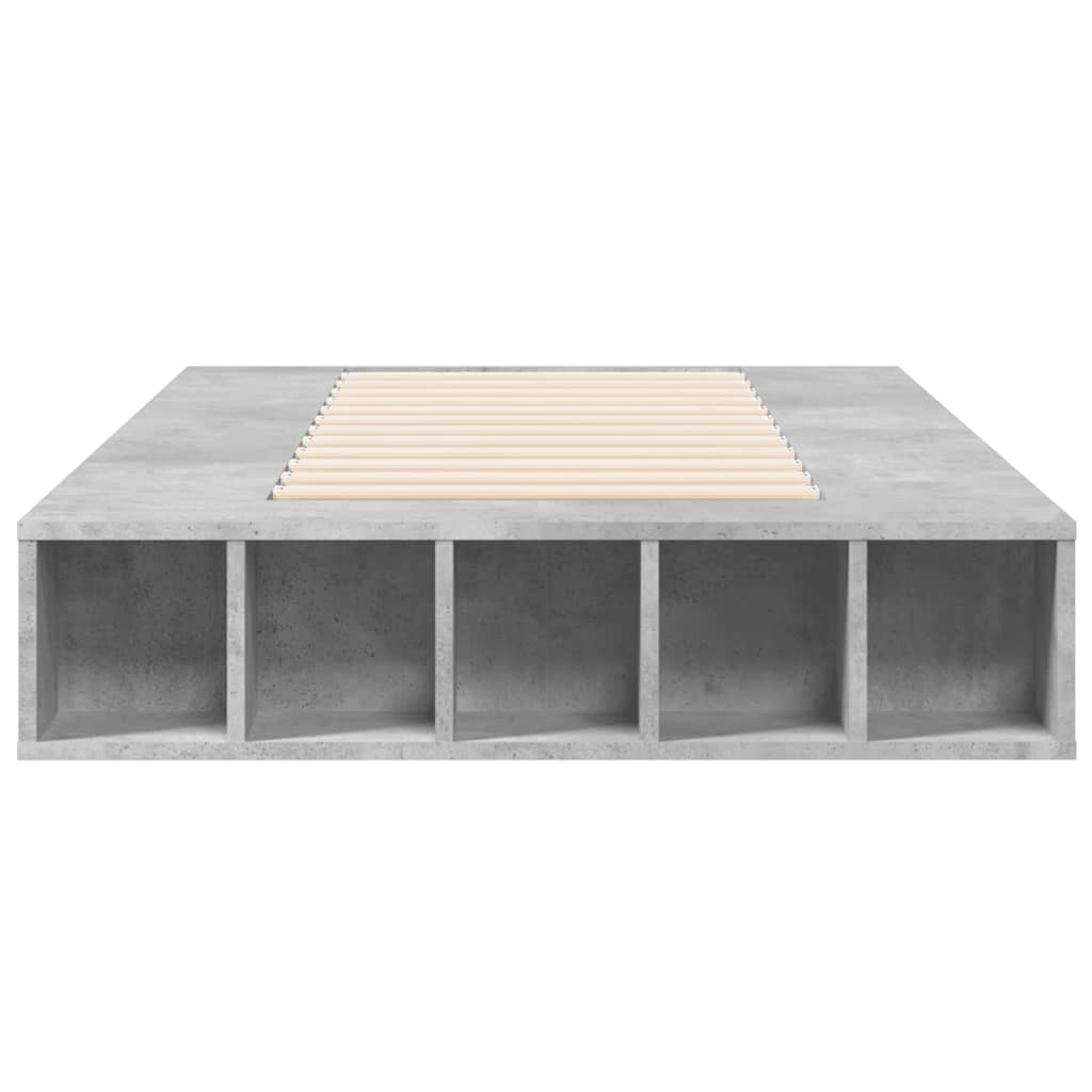 Bed Frame without Mattress Concrete Grey 90x200 cm