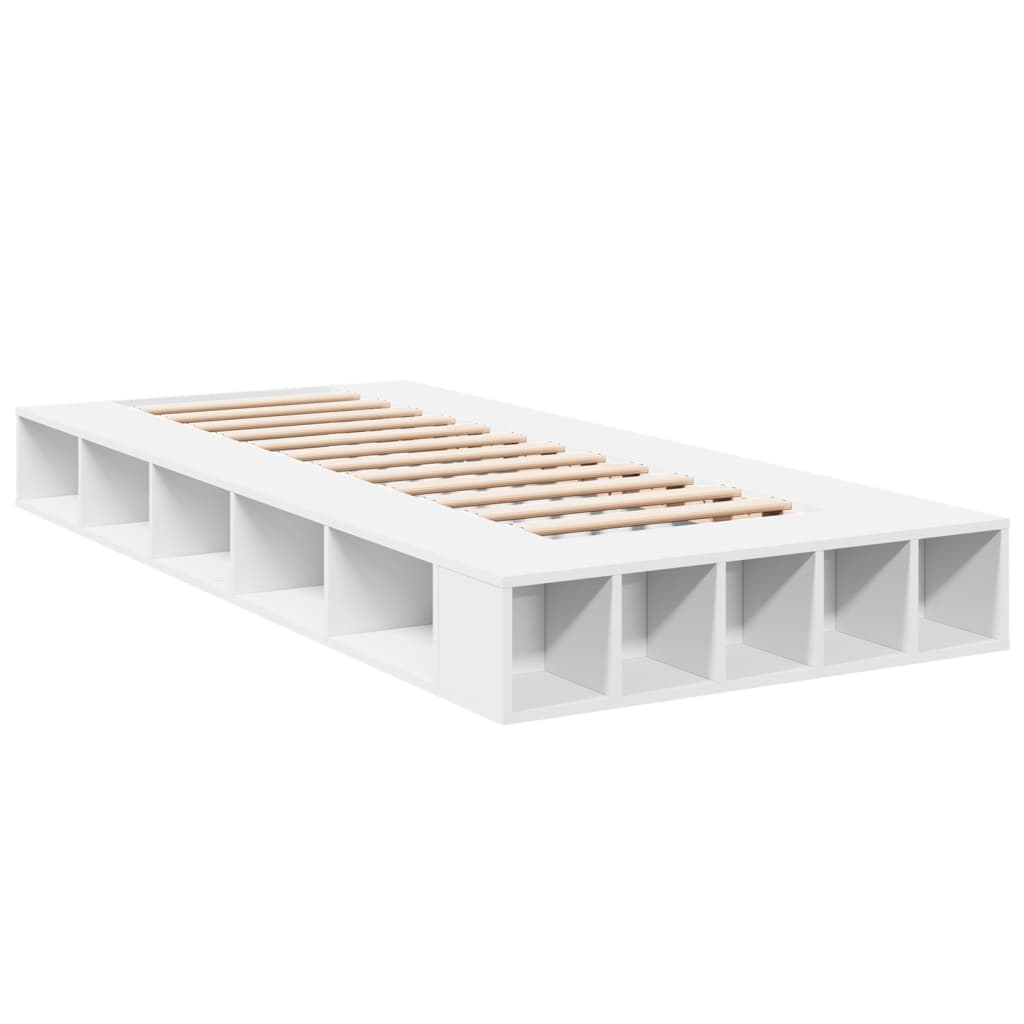 Bed Frame without Mattress White 90x190 cm Single