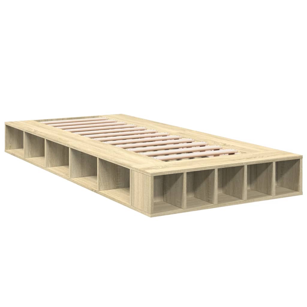 Bed Frame without Mattress Sonoma Oak 90x190 cm Single