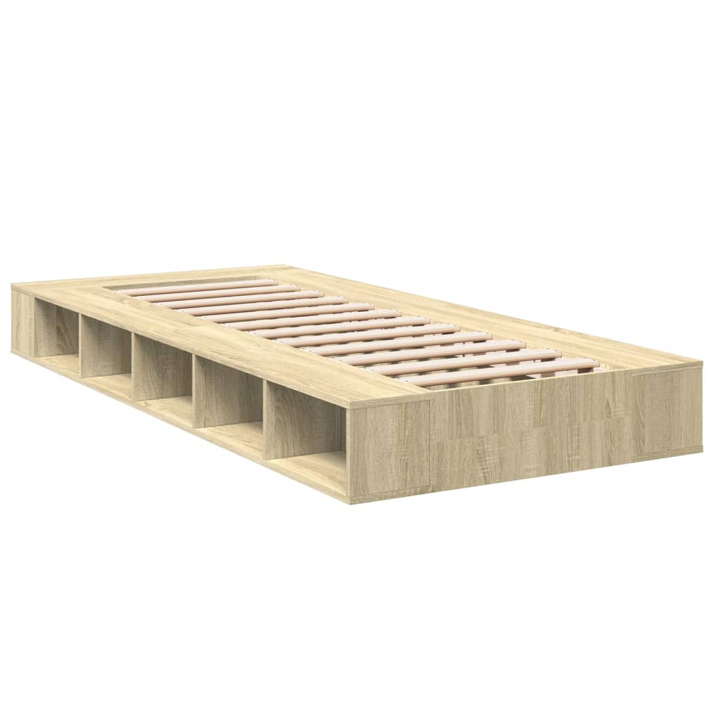 Bed Frame without Mattress Sonoma Oak 90x190 cm Single