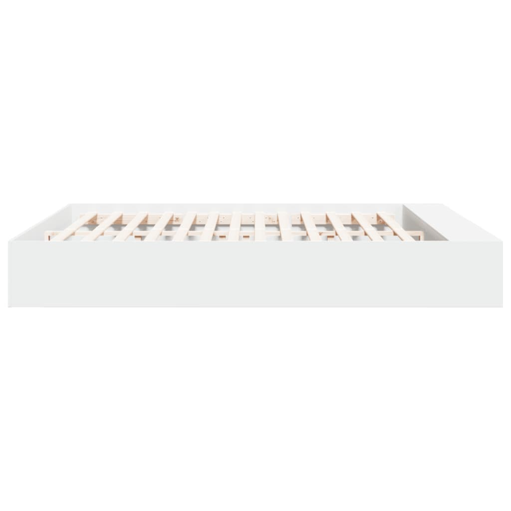Bed Frame without Mattress White 180x200 cm Super King