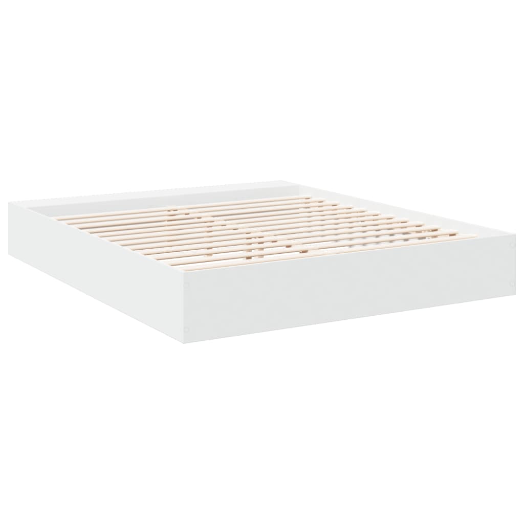 Bed Frame without Mattress White 180x200 cm Super King