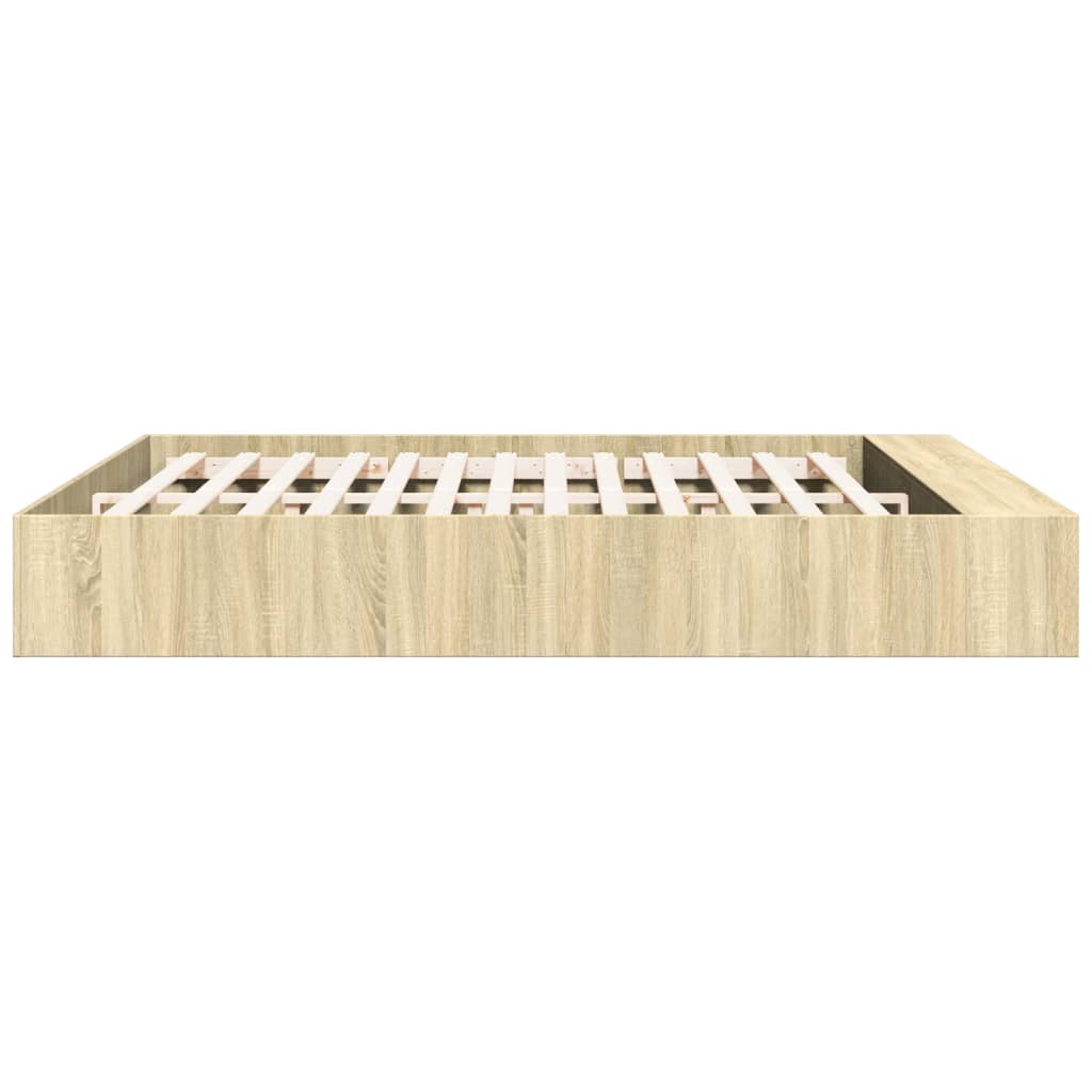 Bed Frame without Mattress Sonoma Oak 180x200 cm Super King