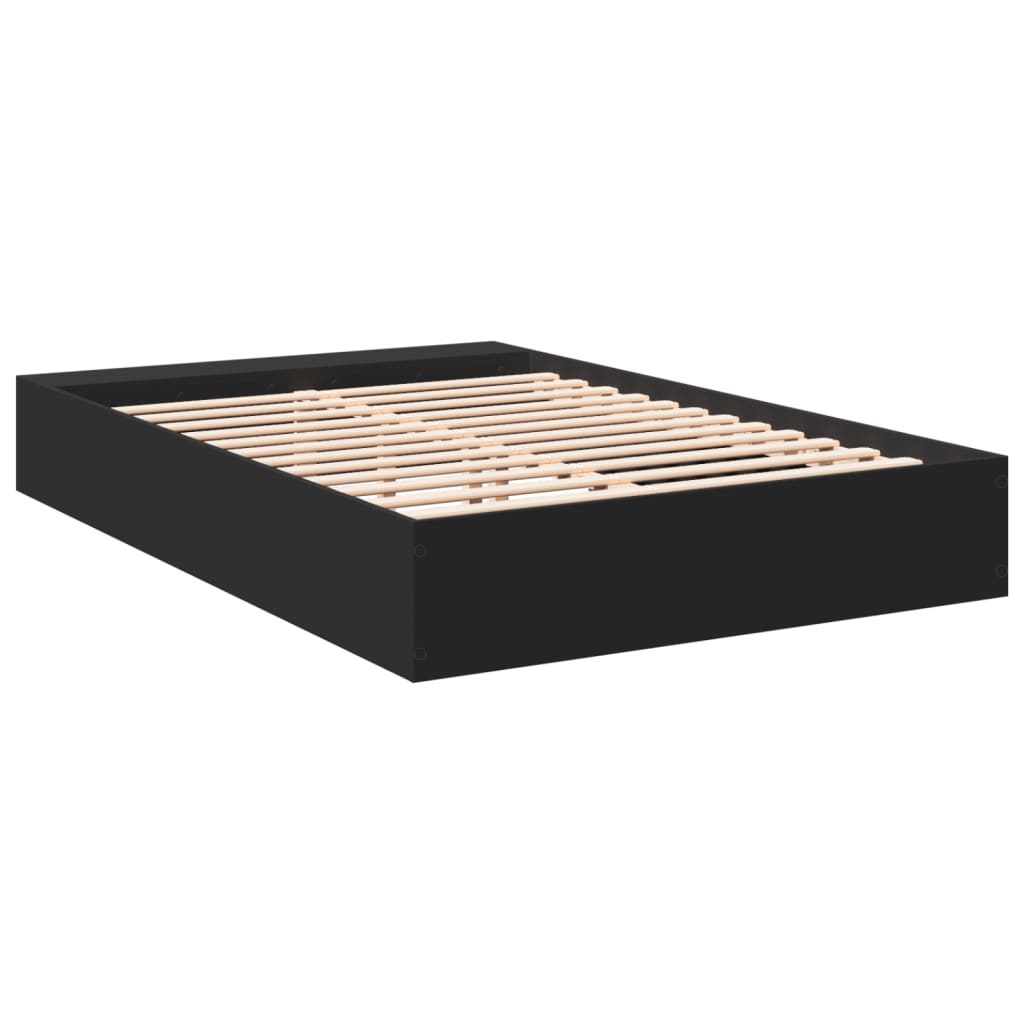 Bed Frame without Mattress Black 160x200 cm