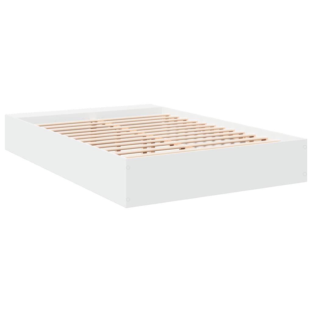Bed Frame without Mattress White 150x200 cm King Size